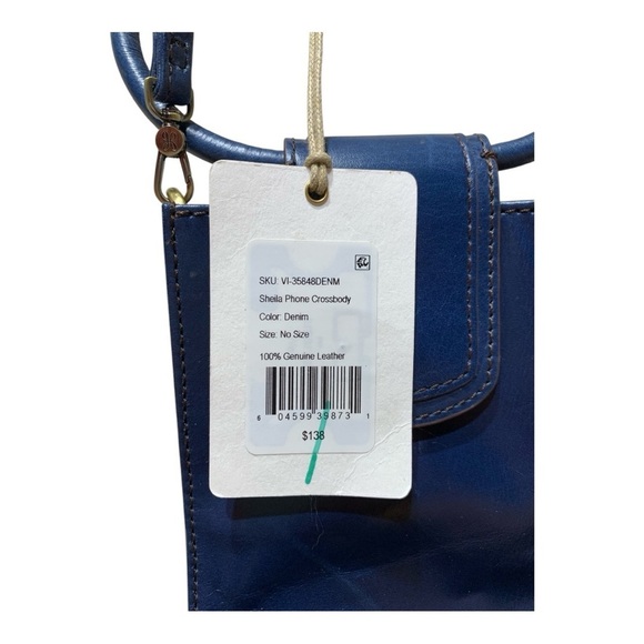 Hobo Brand “Sheila Phone” Blue Leather Crossbody Bag - Picture 6 of 7